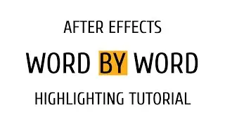 Text background highlight tutorial in After Effects
