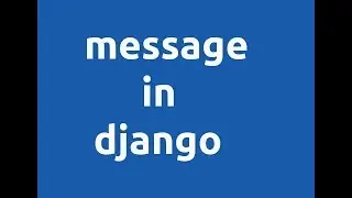 Display message in django