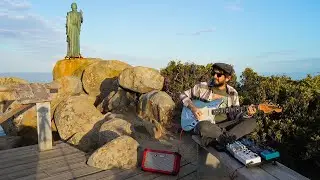 Ambient Guitar Tones || Outdoor Music || Sunset Drone with Seaview Landscape // Costa Rei