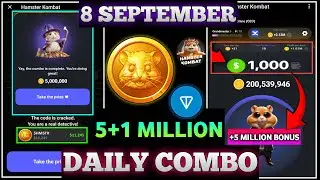 Hamster Kombat 8 September Daily Combo | Hamster Kombat Daily Cipher Code 8 September | Daily Combo