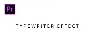 Typewriter Effect in Adobe Premiere Pro Tutorial 2020