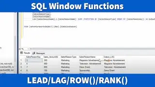 Lead and Lag Functions in SQL Server (Analytical Functions) #windowfunction #partitionby #overclause