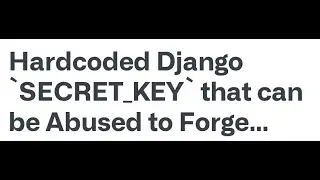 Django Tutorial: Safeguarding Django Secret Keys for Security