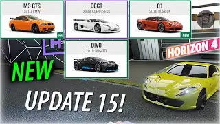 Forza Horizon 4 UPDATE 15 NEW CARS + How To Get Them | Update 15 Cars Forza Horizon 4 Bugatti Divo😍