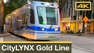 Charlotte CATS CityLYNX Gold Line, Sunnyside, Siemens S700 Streetcar, 4K Train Ride