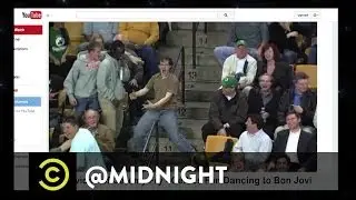 Megan Neuringer, Ben Kronberg, Greg Proops - Jumbotron Dance Off - @midnight w/ Chris Hardwick