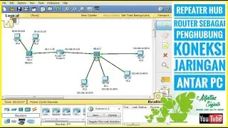 Koneksi Antar PC Dengan Media Penghubung Repeater Hub Router di Packet Tracer || AIJ TKJ SMK