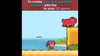 One Way collision Platforms in Unity 2D #unitytips