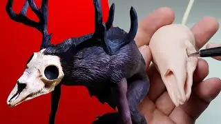 Making a WENDIGO! *flesh-eating monster* - Sculpting Subscriber Requests No. 10 - Sculpture Process