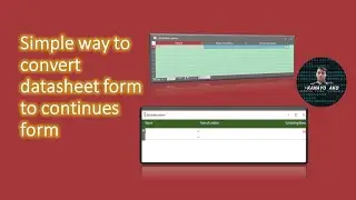 Simple way to convert datasheet form to continues form