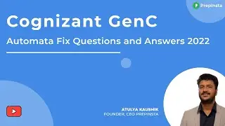 Cognizant GenC Automata Fix Questions and Answers 2022