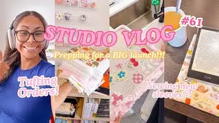 Putting together a launch on a time crunch?? Pt 1 🍓✨🦋 | Studio Vlog 61 | Small business vlog