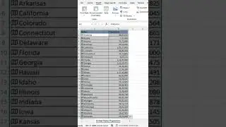 Population map in Microsoft excel 