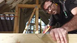 How to make common rafters with my framing square including cutting birdsmouths