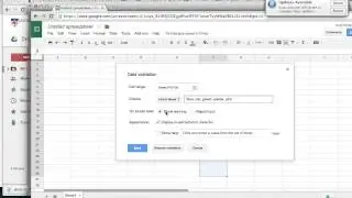 How to Create a Drop Down Menu and Calendar in a Google Spreadsheet