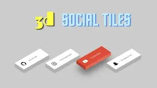 Social Media Button Using HTML And CSS | 3D Social Tiles Hover Effect