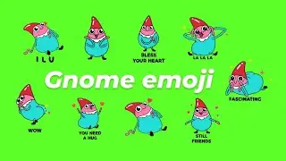 Animated Gnome emoji GIF Green Screen Pack (Free Download)