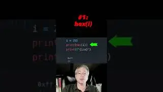 Convert Python int into hex string #python #shorts
