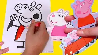 Coloring Peppa Pig Activity Pages! Family Fun Activities for Kids 💖 Sniffycat