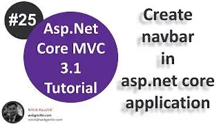 (#25) How to add navigation bar (navbar) in asp.net core application | Asp.Net Core tutorial