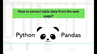 How to extract table data from the web page using Python