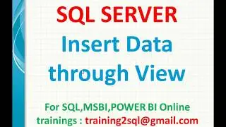 Insert data through view in SQL | Insert into Sql View | View data insert in SQL