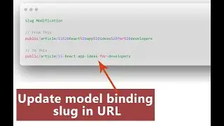 Update model binding slug in URL | Laravel 9