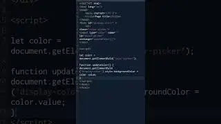 Color picker in html.....#coding#programming #colorpicker #html #css #js