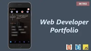 Web Developer Portfolio using HTML CSS and JavaScript | Responsive Design