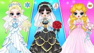 If Elsa, Moana and Ladybug get a Wonderful Wedding Dress | Paper Doll