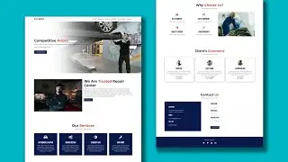 Bootstrap 5 Car Repair Website | How to Create a Responsive Website