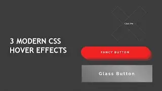 3 Awesome CSS Button Hover Effects with HTML & CSS