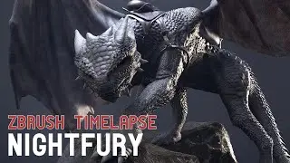 Nightfury Timelapse - Zbrush, Mari