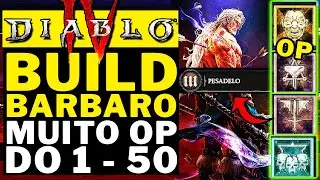 DIABLO 4 - MELHOR BUILD DE BARBARO MUITO OP!!! DO NIVEL 1 - 50!!!! DANO ABSURDO NA DIFICULDADE 3!!!