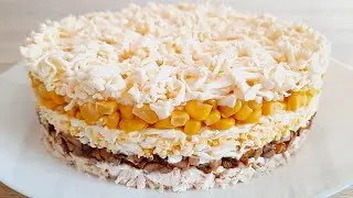 Very Delicious Salad for New Year 2024! Tender and Light Layered Chicken Salad