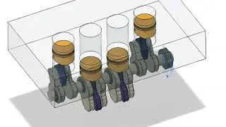 piston and crank assembly animation