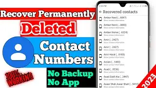 How To Recover Deleted Contacts From Android Phone(no root) | Deleted Contacts Recovery From Android