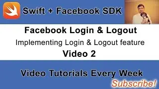 Facebook login and logout button example with Swift