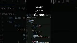 Laser Beam Cursor Effect – Laser Cursor Animation to Your Website | HTML & CSS #shorts #cssanimation