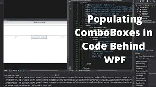 How to Populate a ComboBox in Codebehind WPF C#  Tutorial