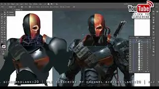 Adobe Illustrator Mesh Tool Tutorial 02 |  Using the mesh tool (Creating an deathstroke) 