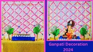 New Ganpati Decoration Ideas at Home 2024 | varmahalakshmi puja Decoration Ideas | Ganpati Backdrop