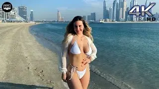 Very Hot And Most Beautiful Girl Walking in the beach👙 | DUBAI UAE