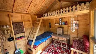 Building a Wooden House in 30 Days - Off Grid Cabin - Full Video