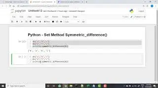 177 Python   Set Method Symmetric difference