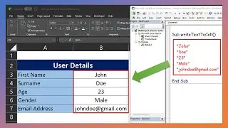 Write Text  to Cell using VBA