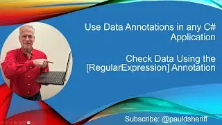 Lesson 8: Check Data Using the [RegularExpression] Annotation