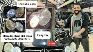 How to change front position lamp on Mercedes CLK 