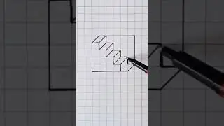 How to draw 3D illusion drawing #shorts