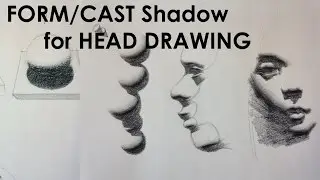 How to Draw Head with Form and Cast shadow Shapess.